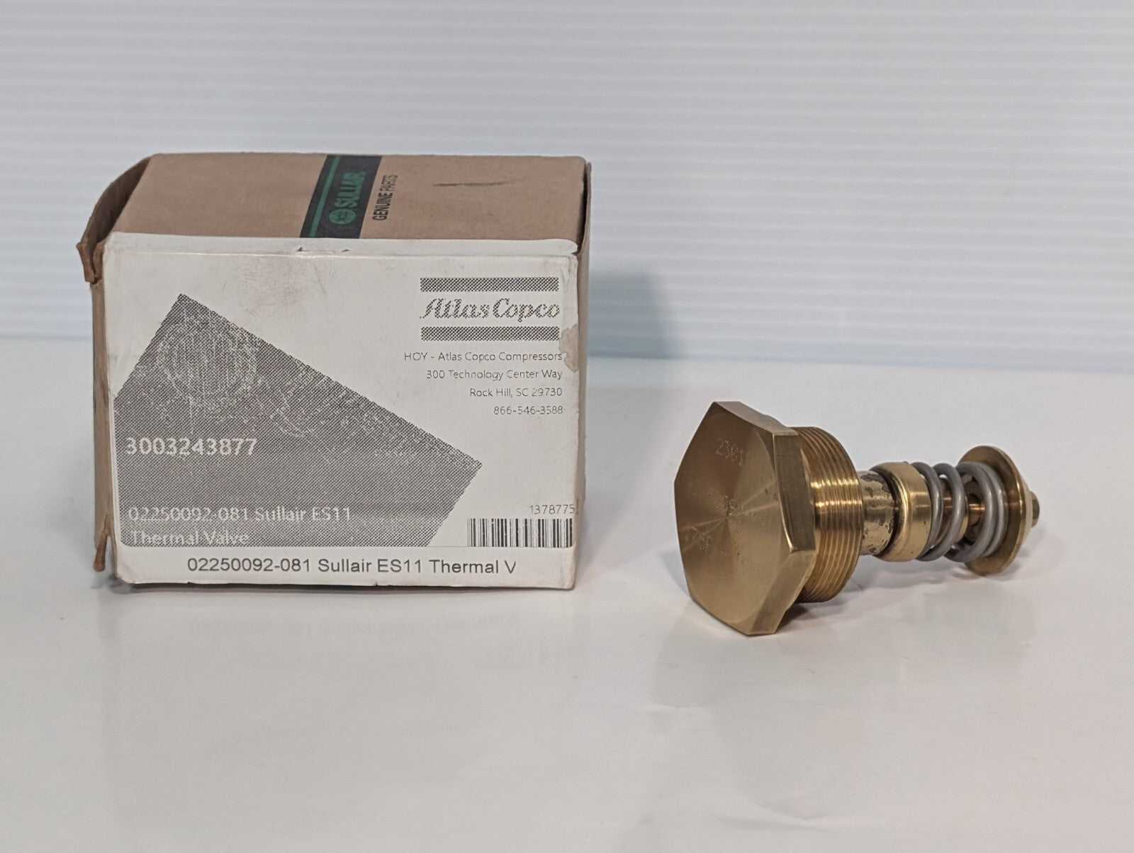 Sullair 02250092-081 ES11 Thermal Valve 175°F-195°F Compressor Component Part