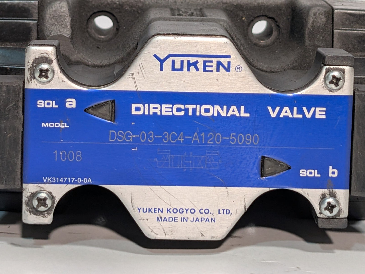 Yuken DSG-03-3C4-A120-5090 Directional Hydraulic Solenoid Valve
