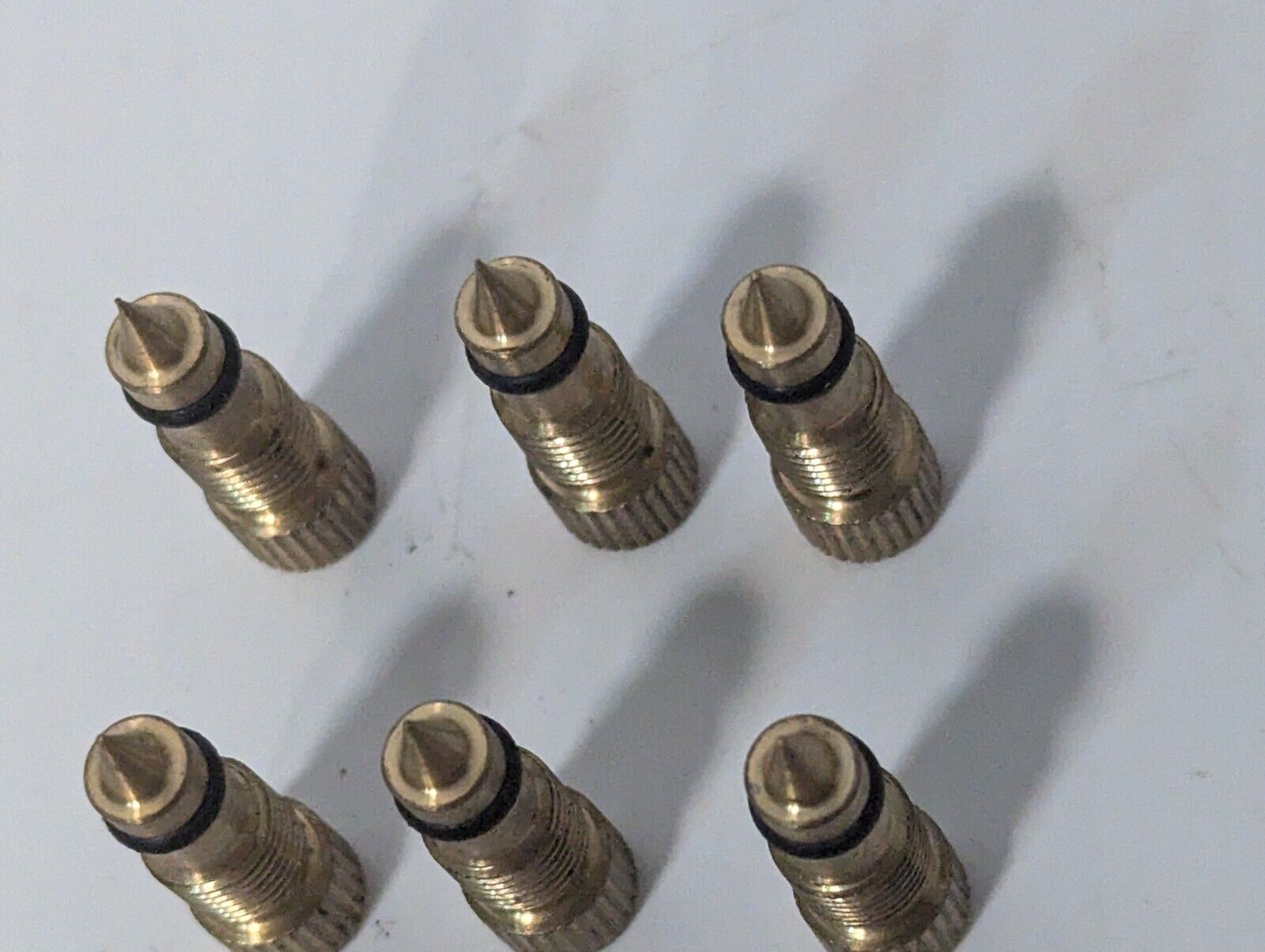 Lot of 6 brass screw valve plugs, marked 4978, as pictured - Free Shipping