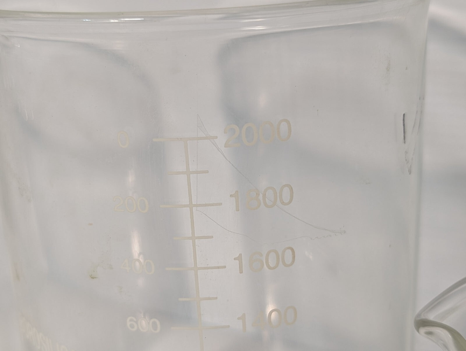 2000mL Borosilicate Glass Low Form Dual Scale Beakers