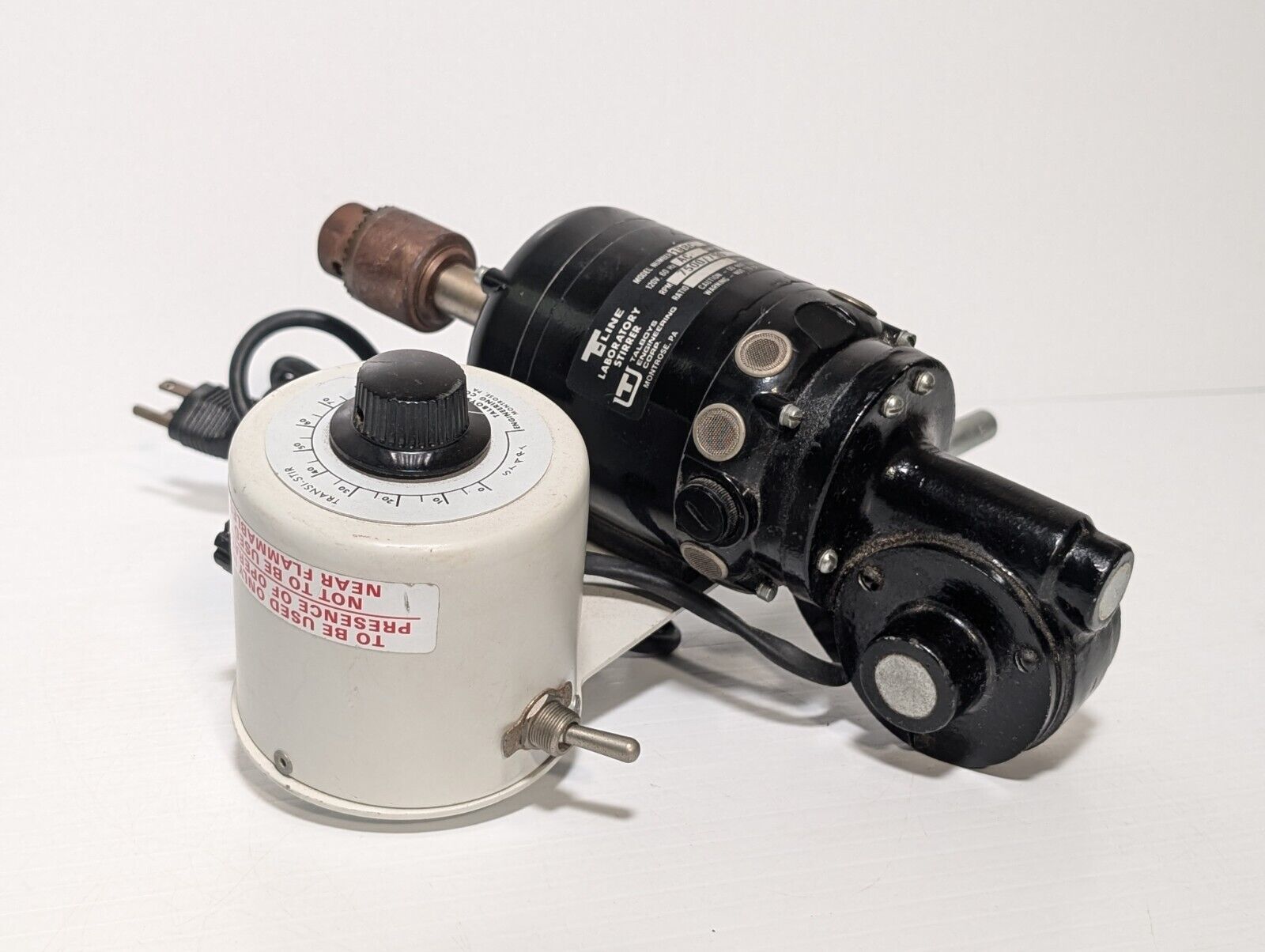 Talboys T-Line Model 138C Laboratory Stirrer, 120vac, 7500/750rpm, 2.75A, 1/8hp