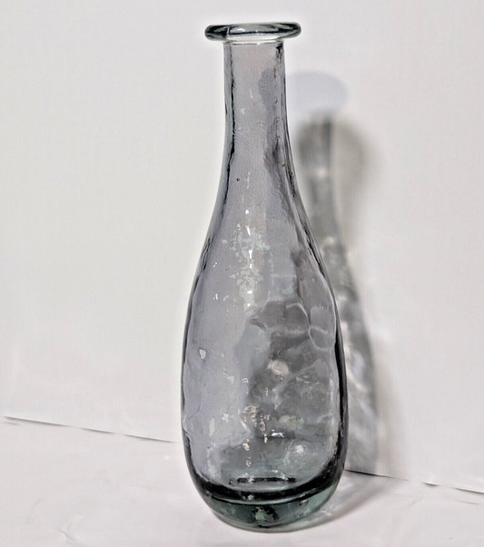 Smoked Grey Vintage Art Glassware, Vase, Carafe, Decanter, 11" Tall, 3" Wide