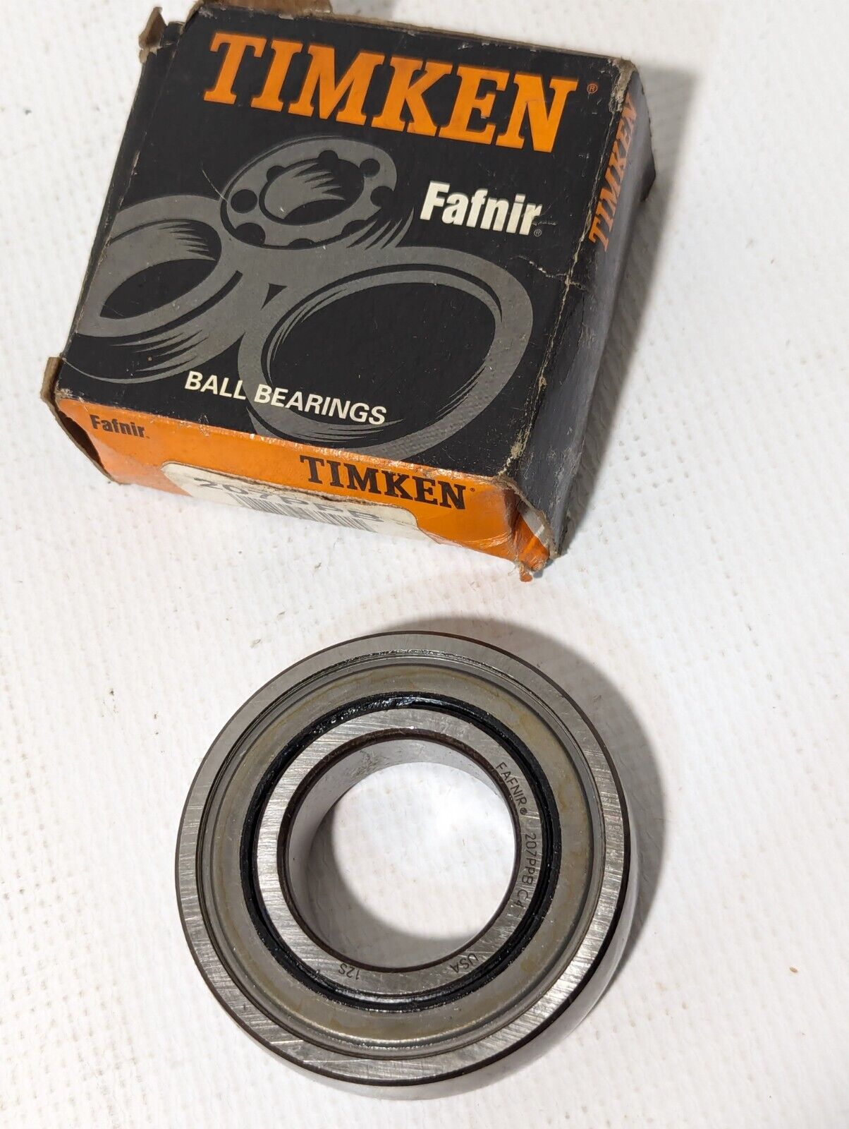 Timken (Fafnir) 207PPB Ball Bearing Double Sealed, 35mm ID, 72mm OD, 17 mm Width