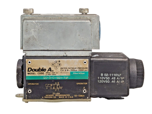 Vickers Double A QG-3-C-10D1-TSP Solenoid Valve 120/60 - Free Shipping+Returns