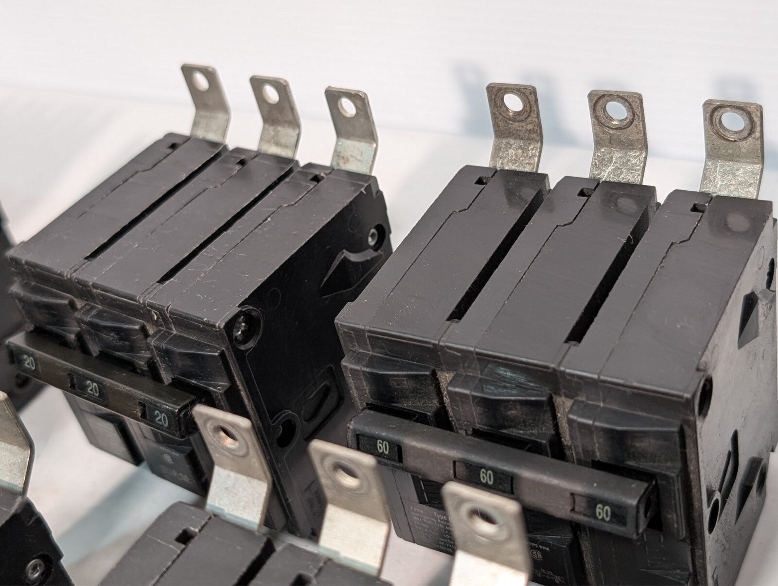 (19) Siemens 3-Pole Circuit Breakers, B- and BL- Type, 15A 20A 30A 40A 50A 60A
