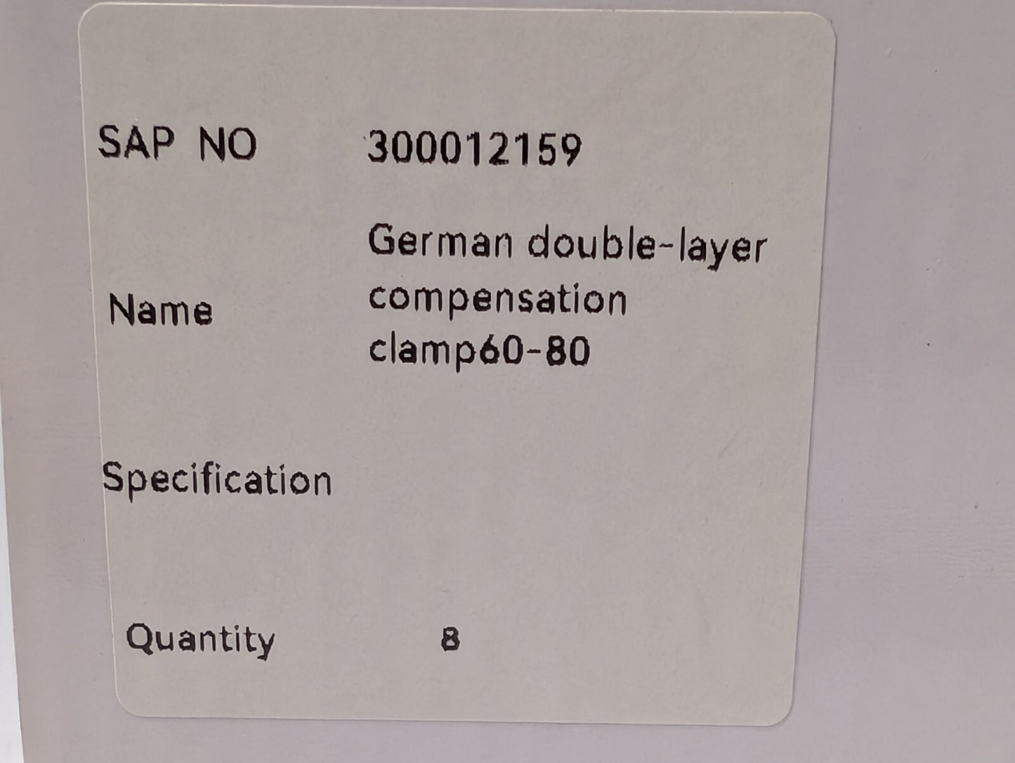 (8) Horizon Educational Double-Layer Compensation Clamp HDBS 60/80, Germany Made
