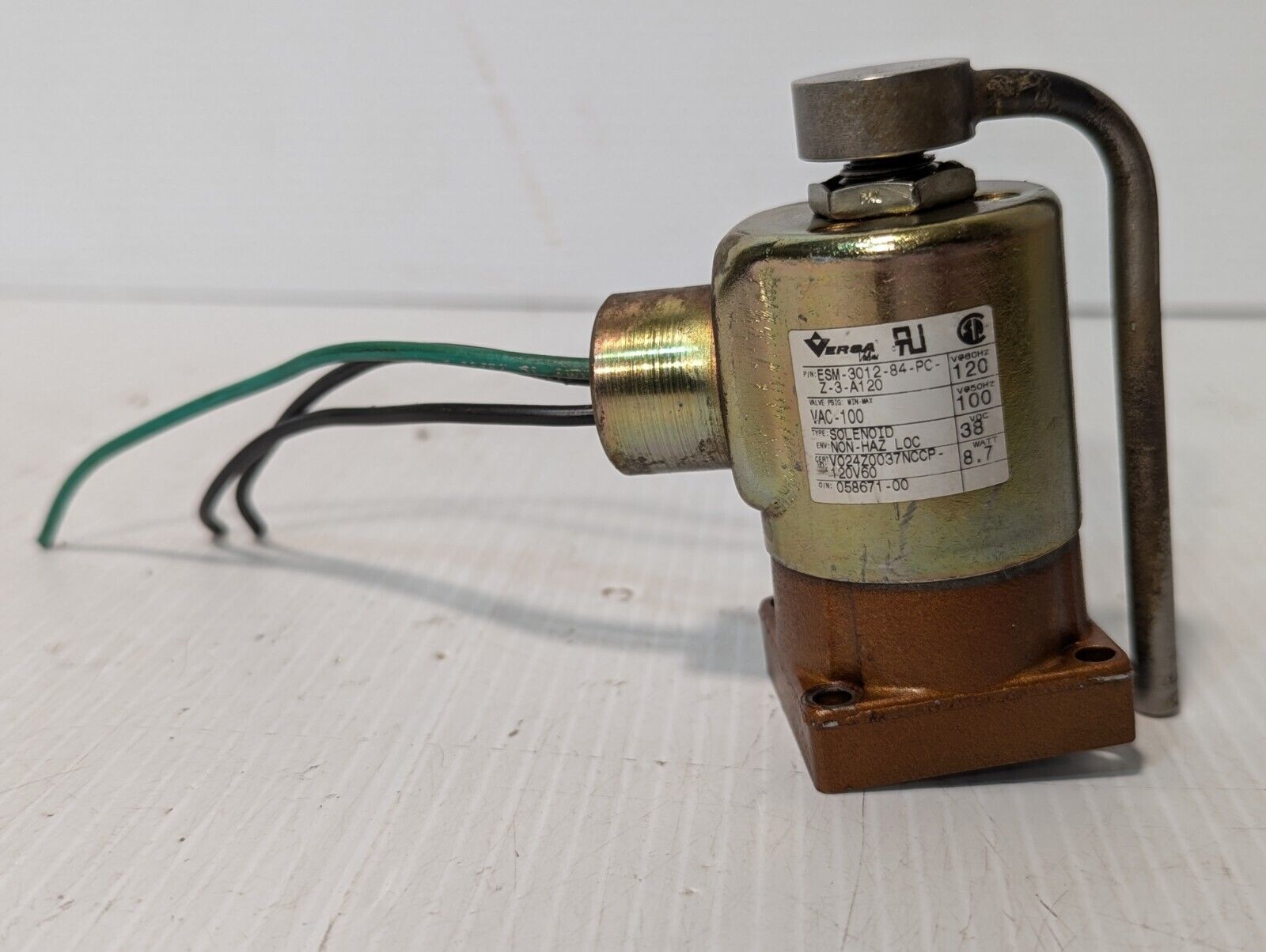 Versa ESM-3012-84-PC-Z-3-A120 Solenoid Valve 8.7W - Free Shipping-