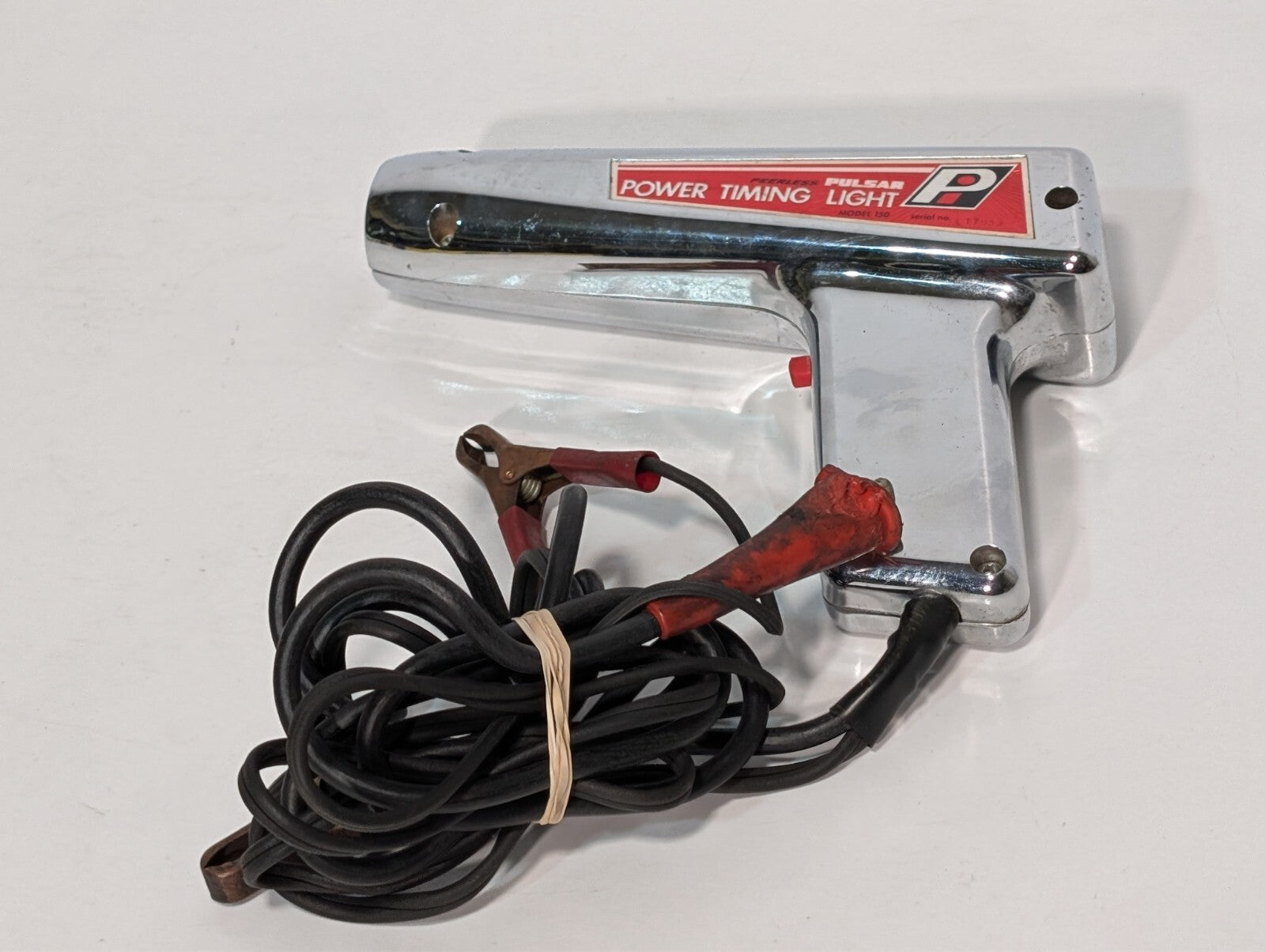 Vintage Chrome Peerless Pulsar Model 150 Power Timing Light Tool Gun