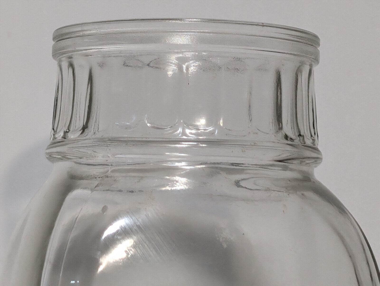 Vintage Clear Glass Apothecary Jar, Vase, No lid, 8" Height, 4" Diameter