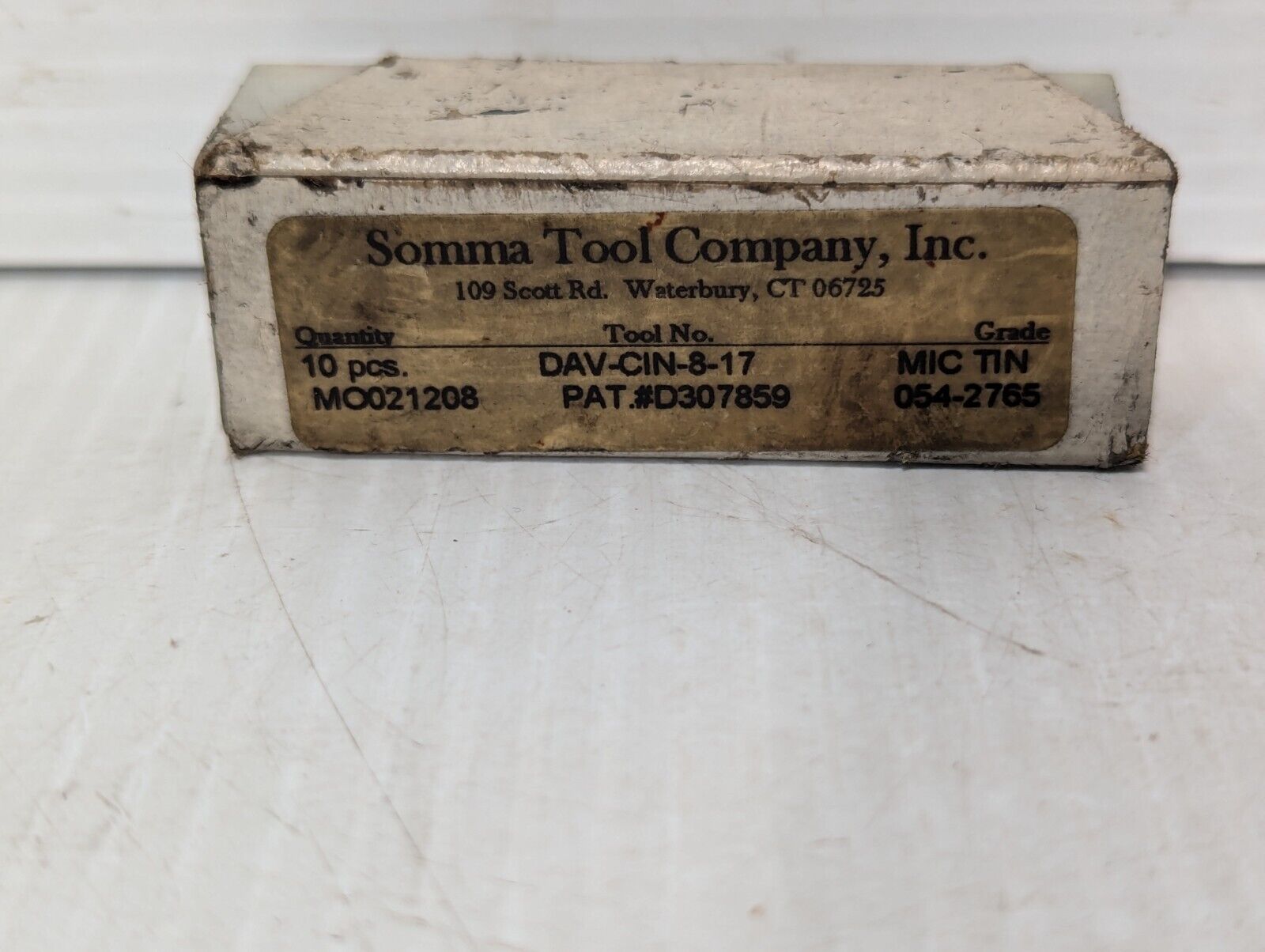 Somma 6pc DAV-CIN-8-17 Indexable Cut-Off Inserts MIC TIN Grade