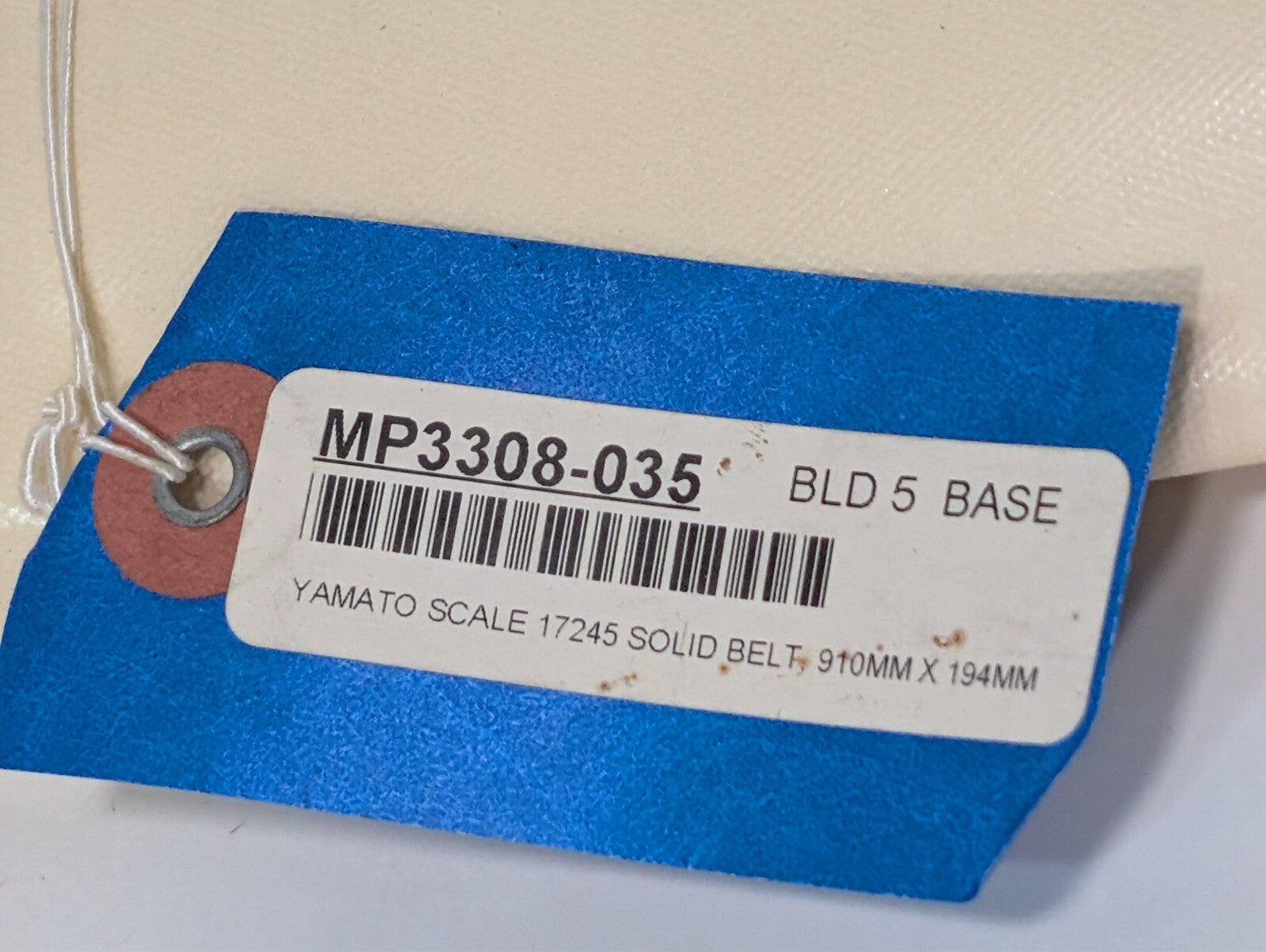 (2) Yamato Scale 17245 Solid White Conveyor Belt 910 x 194 mm Dorner MP3308-035