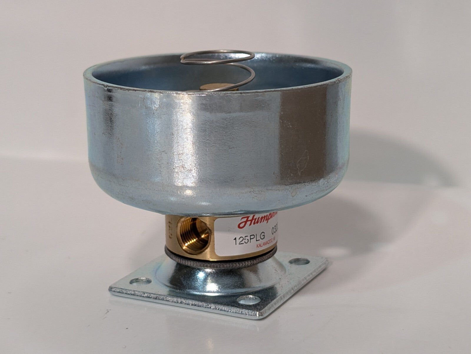 (1) Humphrey 125PLG Diaphragm Poppet Manual Valve, Pneumatic, New Old Stock