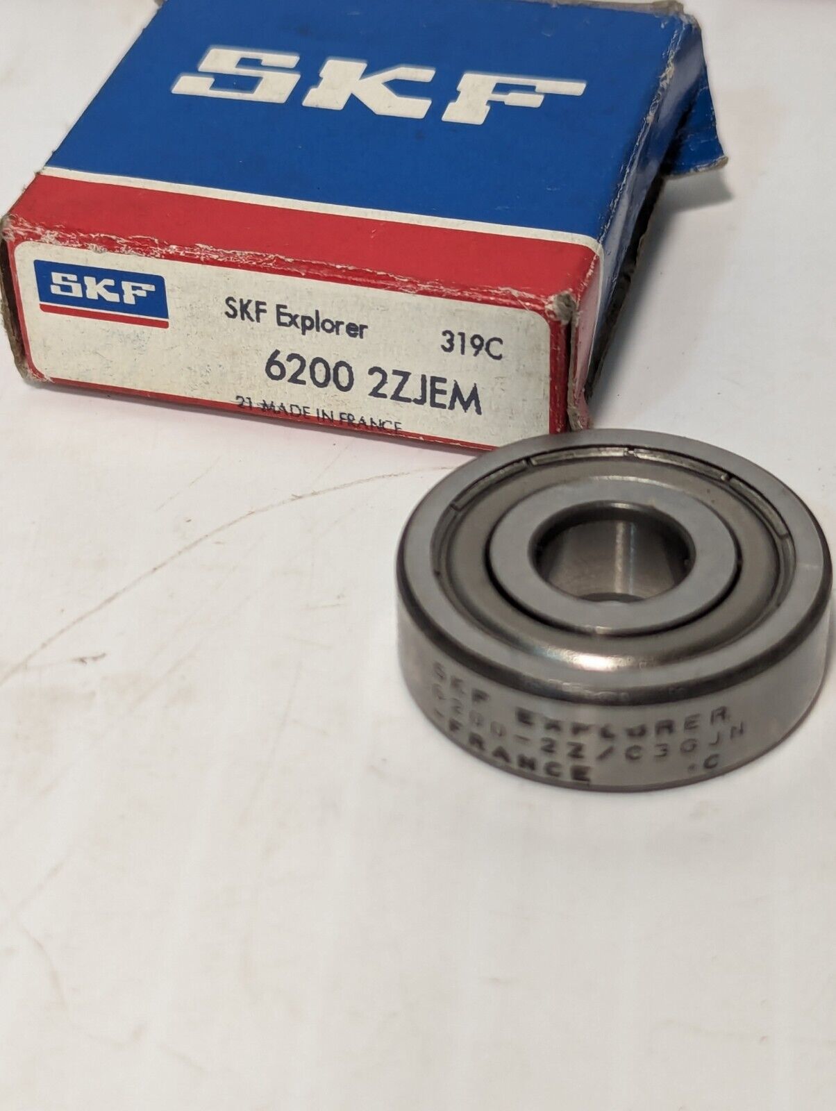 Lot of 3 SKF 6200 2ZJEM Radial/Deep Groove Ball Bearing, Double Shielded