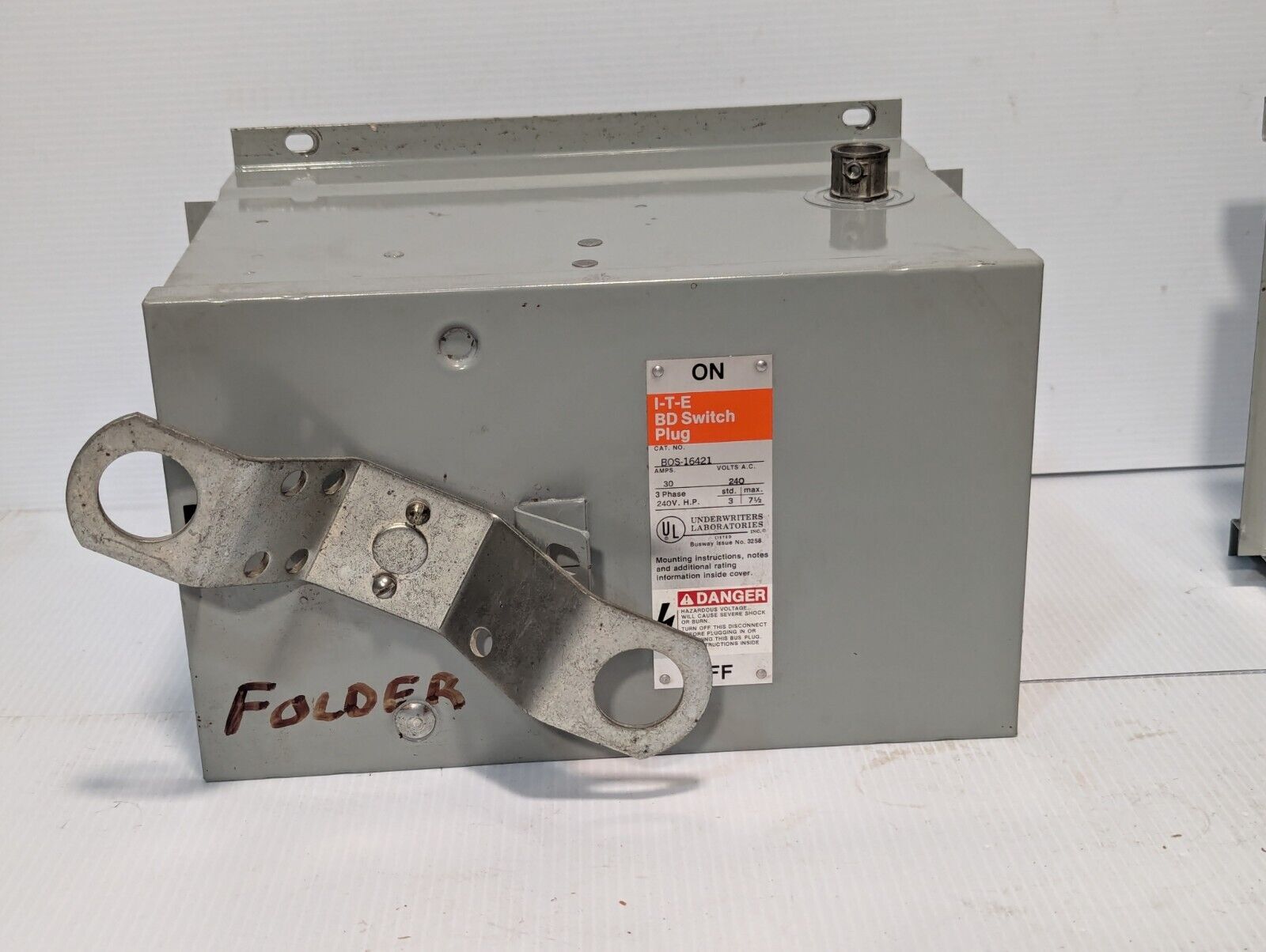 I-T-E BOS-16421 BD Switch Plug, 30A, 240V, 3 phase, 3 HP std. - Free Shipping