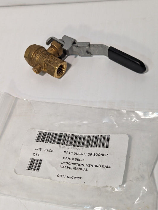Universal Components SEL-2 Manual Venting Ball Valve - Free Shipping