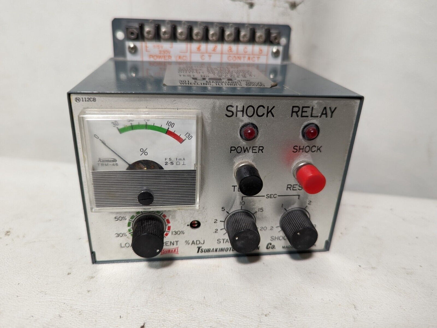 Tsubakimoto Chain TSB151 shock relay, 115/230VAC source, input AC 5 mA