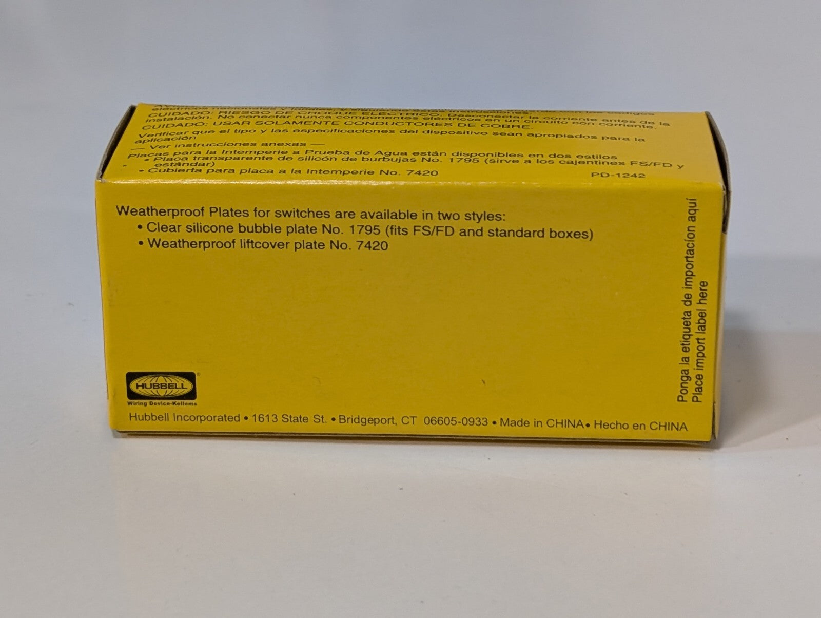 [2] Hubble HBL1222 Nylon Toggle Switch, 2 Pole 20A 120-277VAC