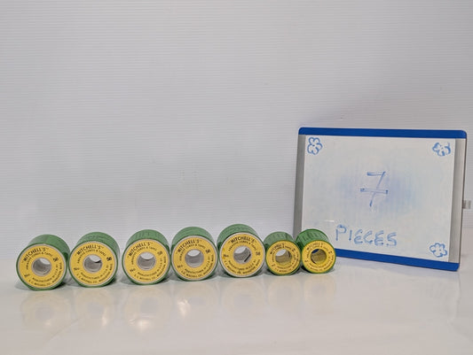 7 Rolls - Mitchell's Abrasive Round Cords & Tape No. 58 (qty 5) / No 52 (qty 2)