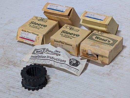 (Lot of 5) NEW TB Wood's 3JE SLEEVE Coupling Insert