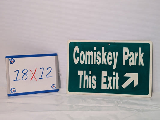Vintage Comiskey Park White Sox Stadium Exit Sign