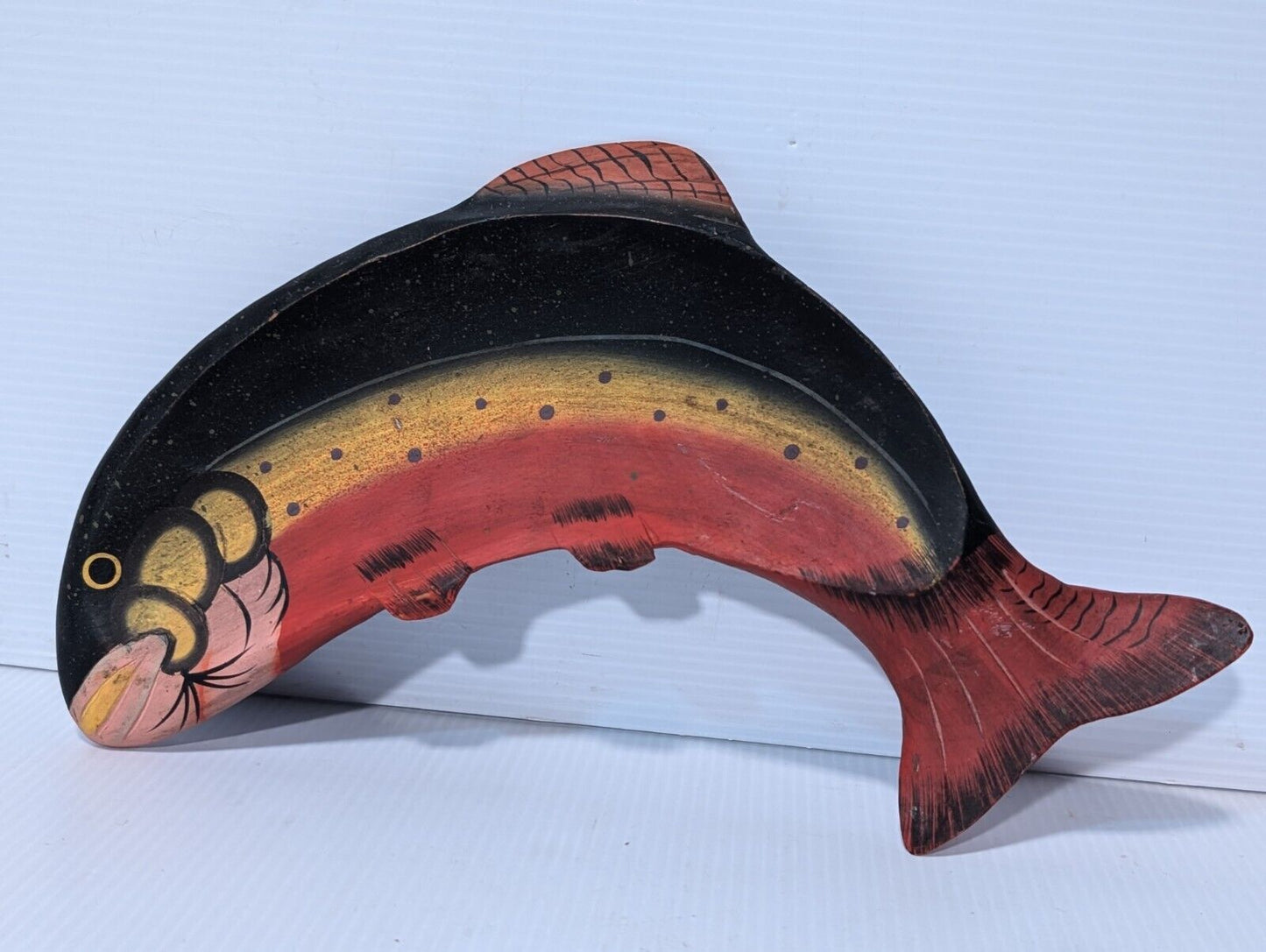 Wooden Fish/ Rainbow Trout Wall Fixture/ Wall Hanging - Free Shipping