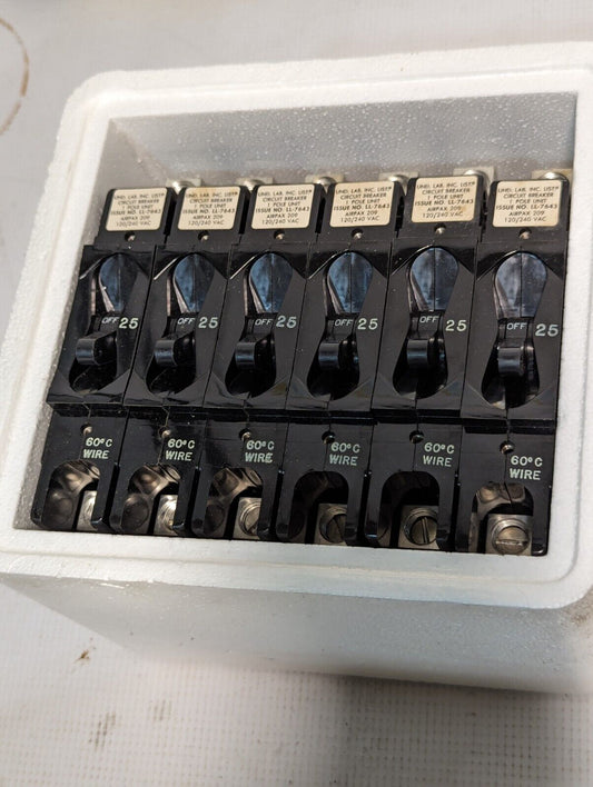 Airpax 209-1-6601-1 Circuit Breaker, 25A, 120/240 VAC, 1 Pole - Free Shipping