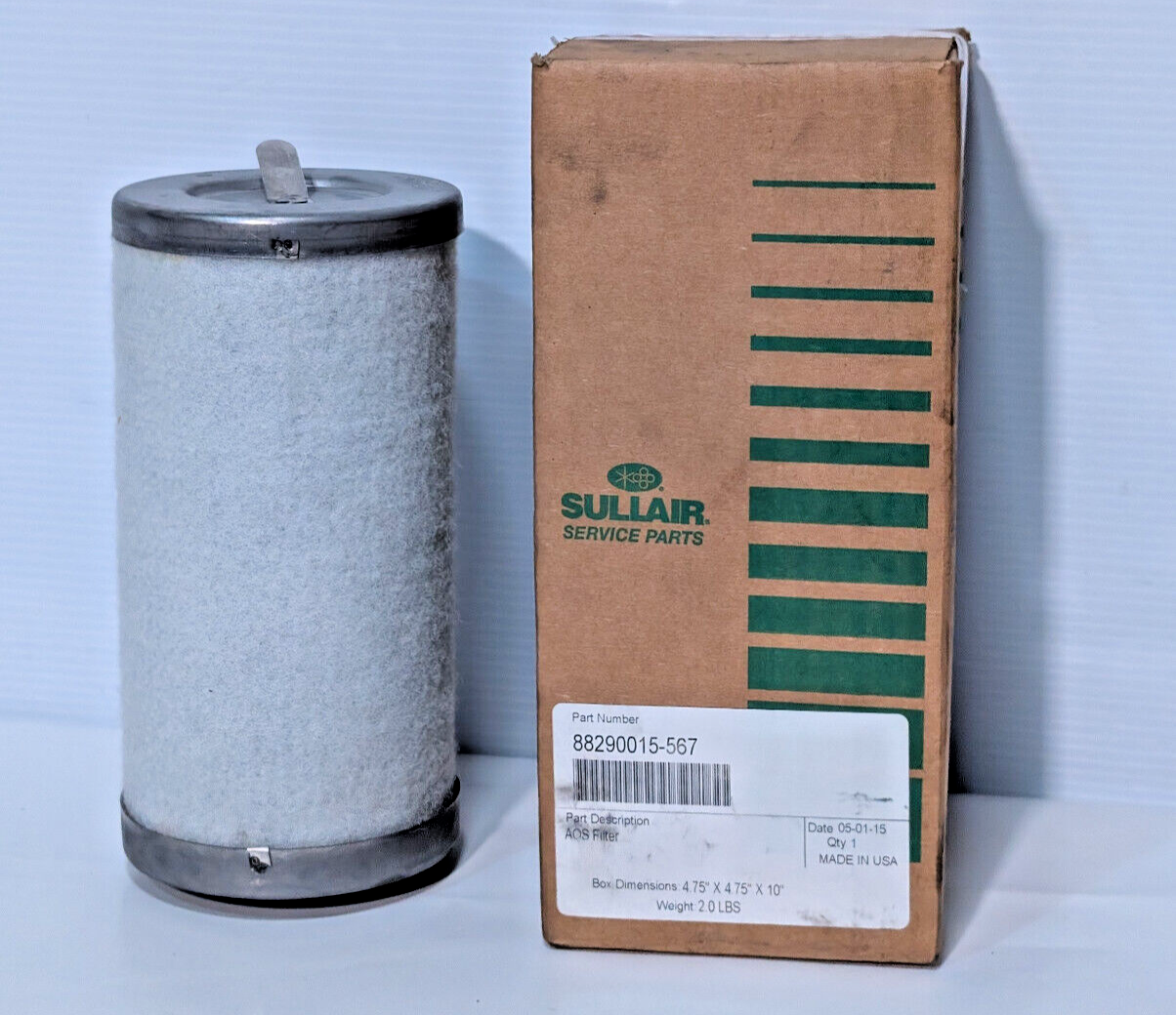 Sullair Parts 88290015-567 AOS Filter, Air/Oil Separator Element, Made in USA