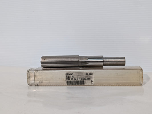 Yankee 02298503 433 Reamer, 25mm O.D., High-Speed Steel, Straight Flute, 8 Flute