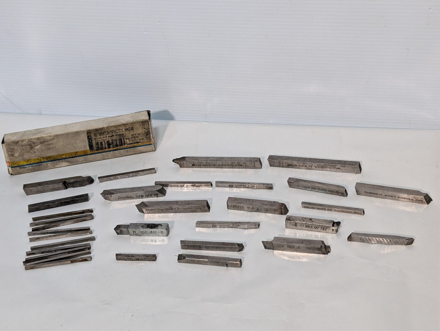 (30) Seco WKE 45 Cobalt (and other) Rectangular Tool Bit Blanks