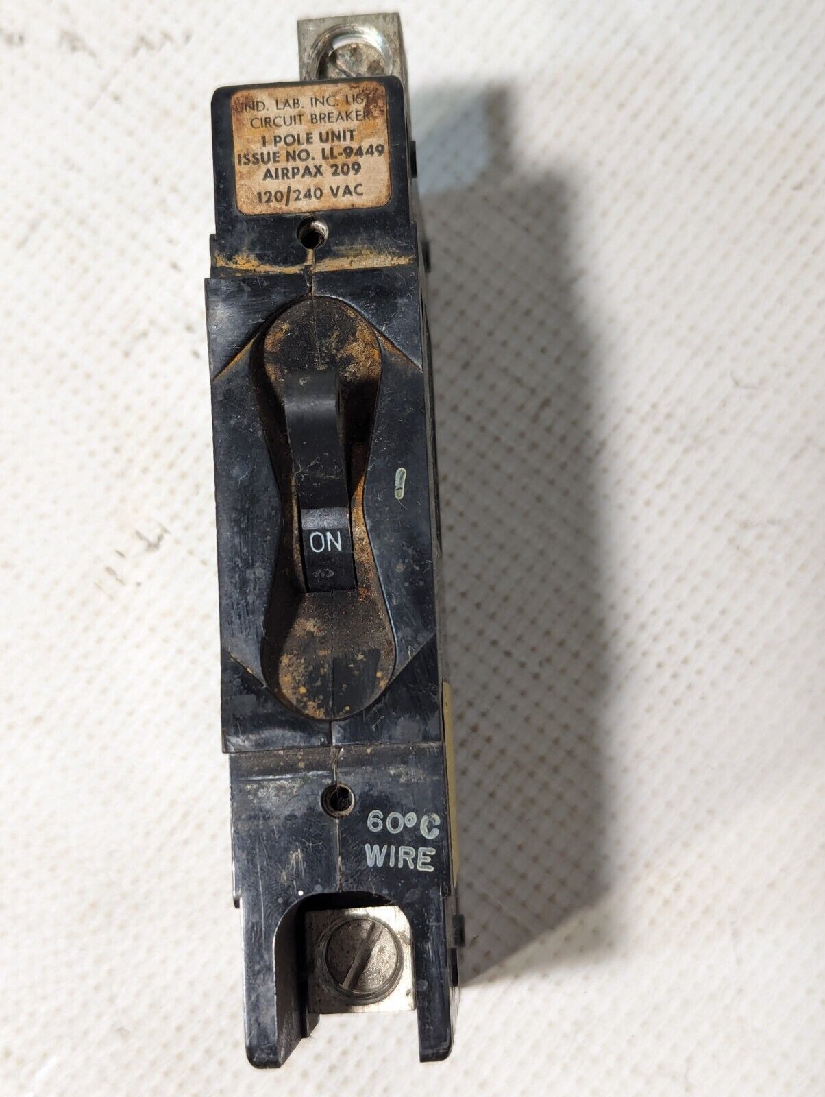 Airpax 209-1-4899-20 Circuit Breaker, 20A, 120/240 VAC 1 Pole - Free Shipping