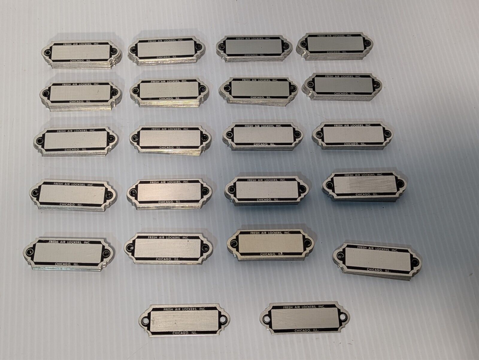 Lot of 198 Fresh Air Lockers Blank Name Number Tag - Free Shipping+Returns