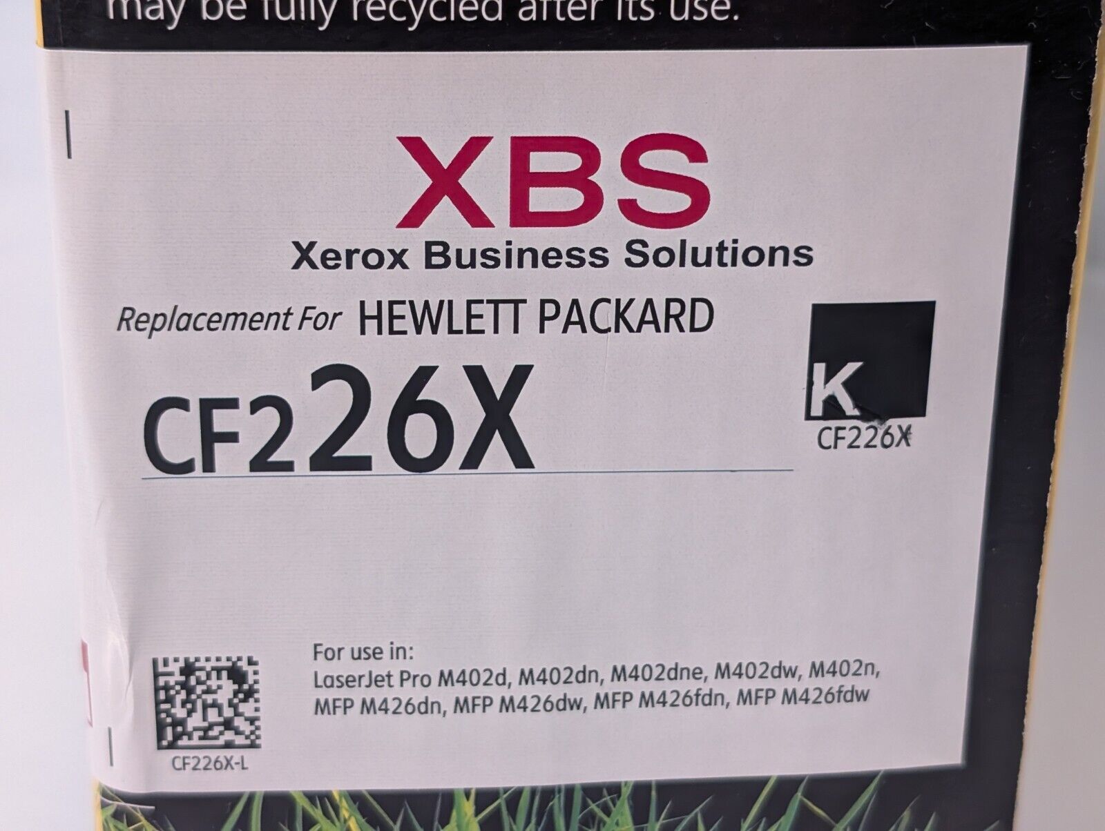 Xerox CF226X Black High-Yield Toner Cartridge, For HP LaserJet Printers