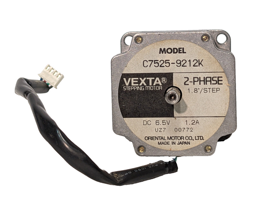 Vexta C7525-9212K 2-Phase Stepping Motor 1.8° Step, 6.5VDC, 1.2A, Made in Japan