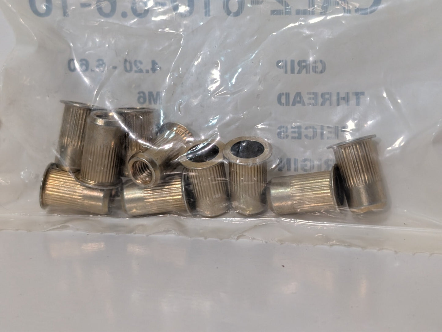 [160] Rivetnut inserts, M6x1.0: Sherex CAL2-610-6.6-10, Advance ALS4T-610-6.6B10