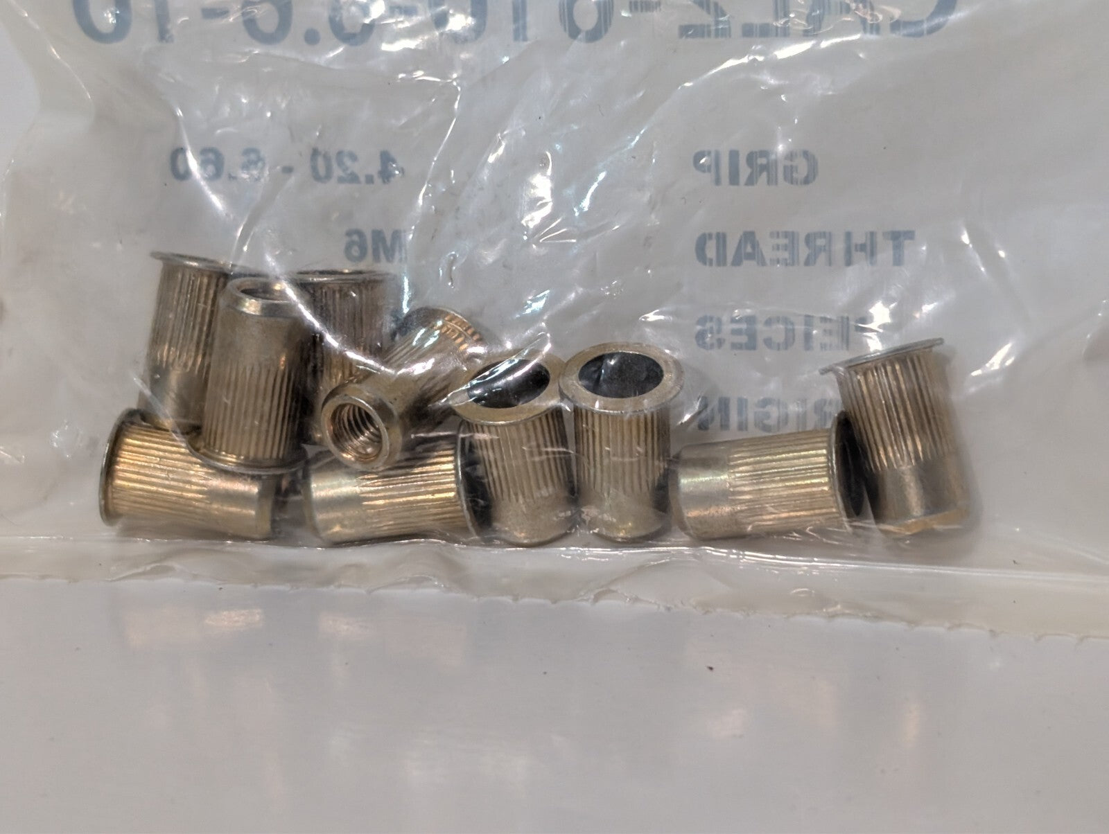 [160] Rivetnut inserts, M6x1.0: Sherex CAL2-610-6.6-10, Advance ALS4T-610-6.6B10