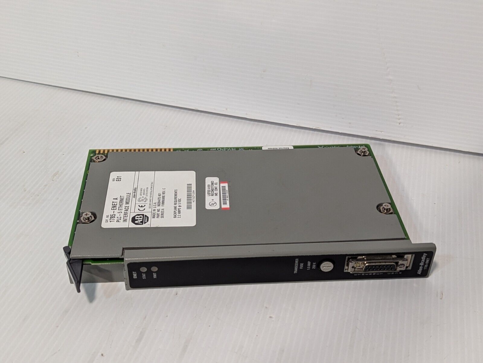 ALLEN BRADLEY 1785-ENET SER A PLC-5 ETHERNET INTERFACE MODULE - Free Ship+Return