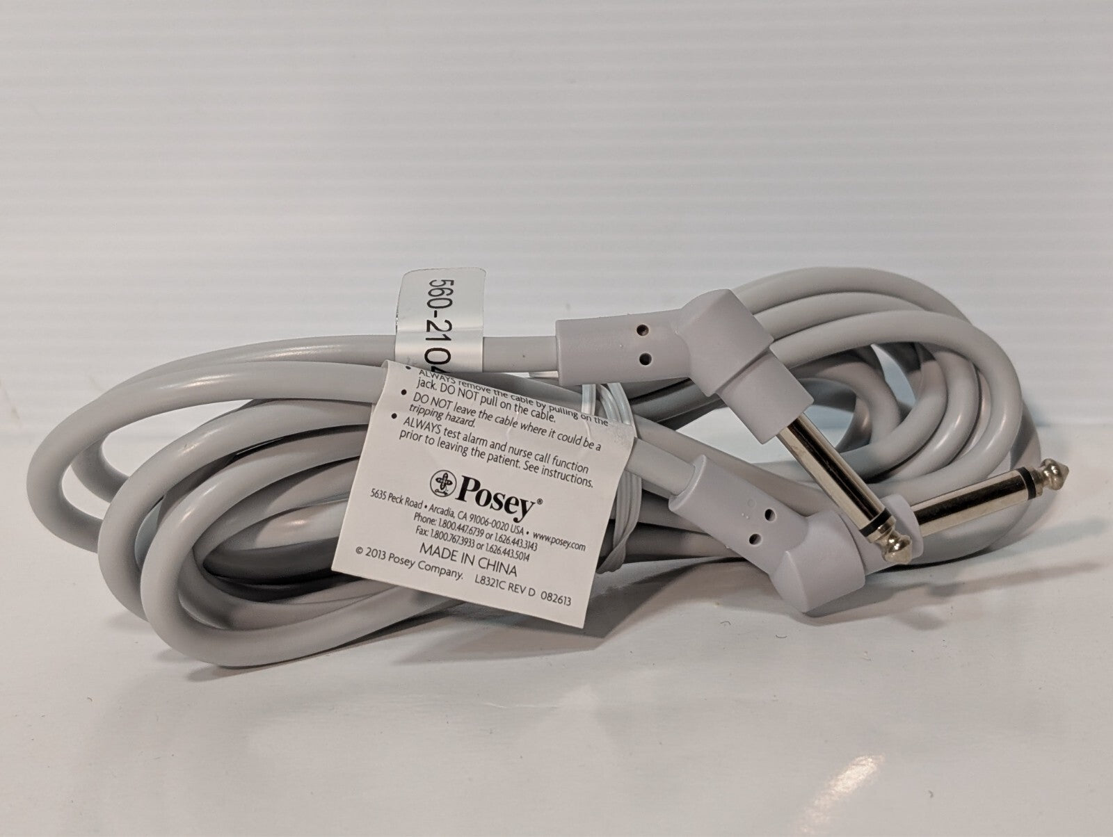 (6) Posey 8282 Nurse Call Cable Component For Keepsafe Deluxe Sitter Select
