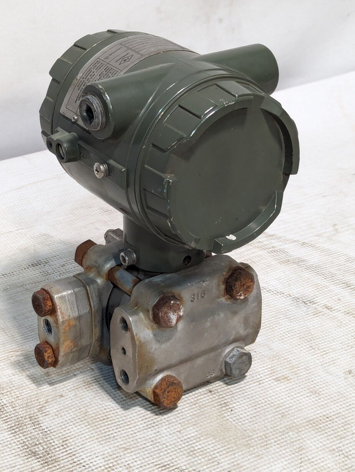 Yokogawa Uni 43F-SBS3/FMF1 pressure transmitter, 24VDC in, 0-400PSIG, 500PSI MWG