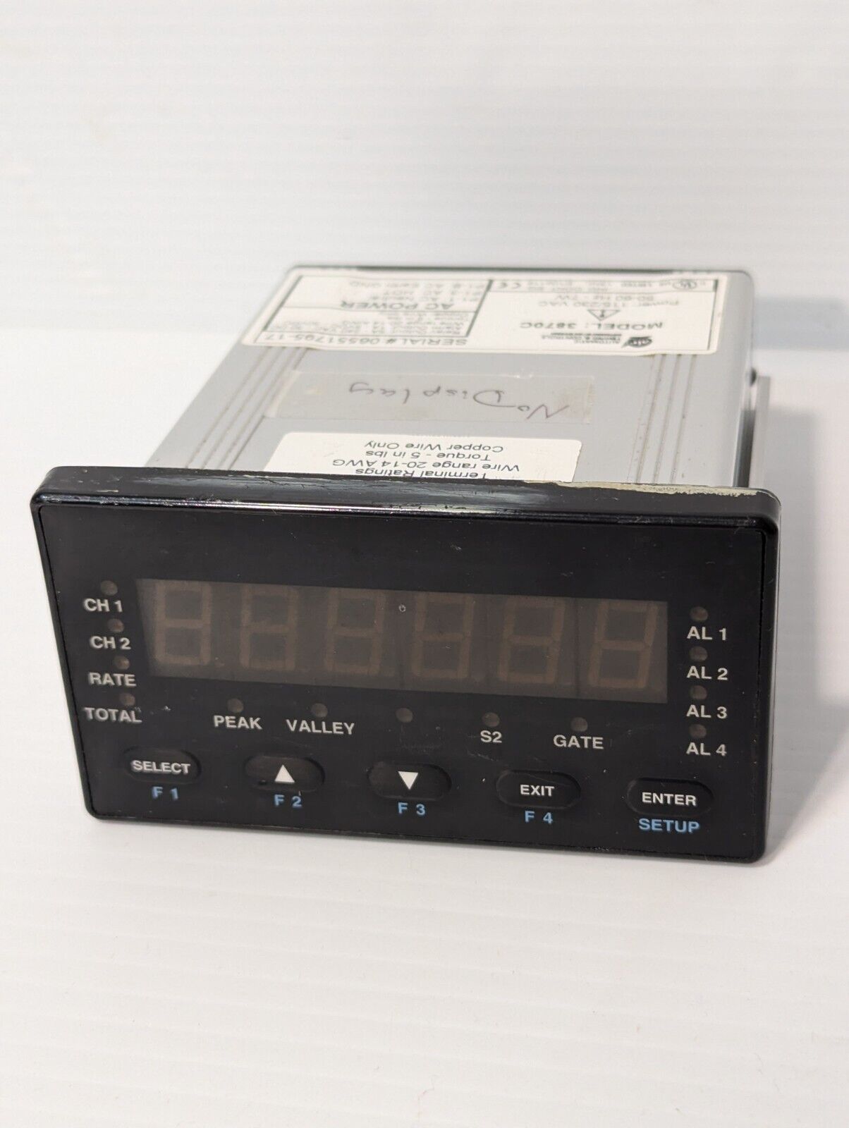 Automatic Timing & Controls 3870C Single and Dual Channel Panel Meter  **PARTS**