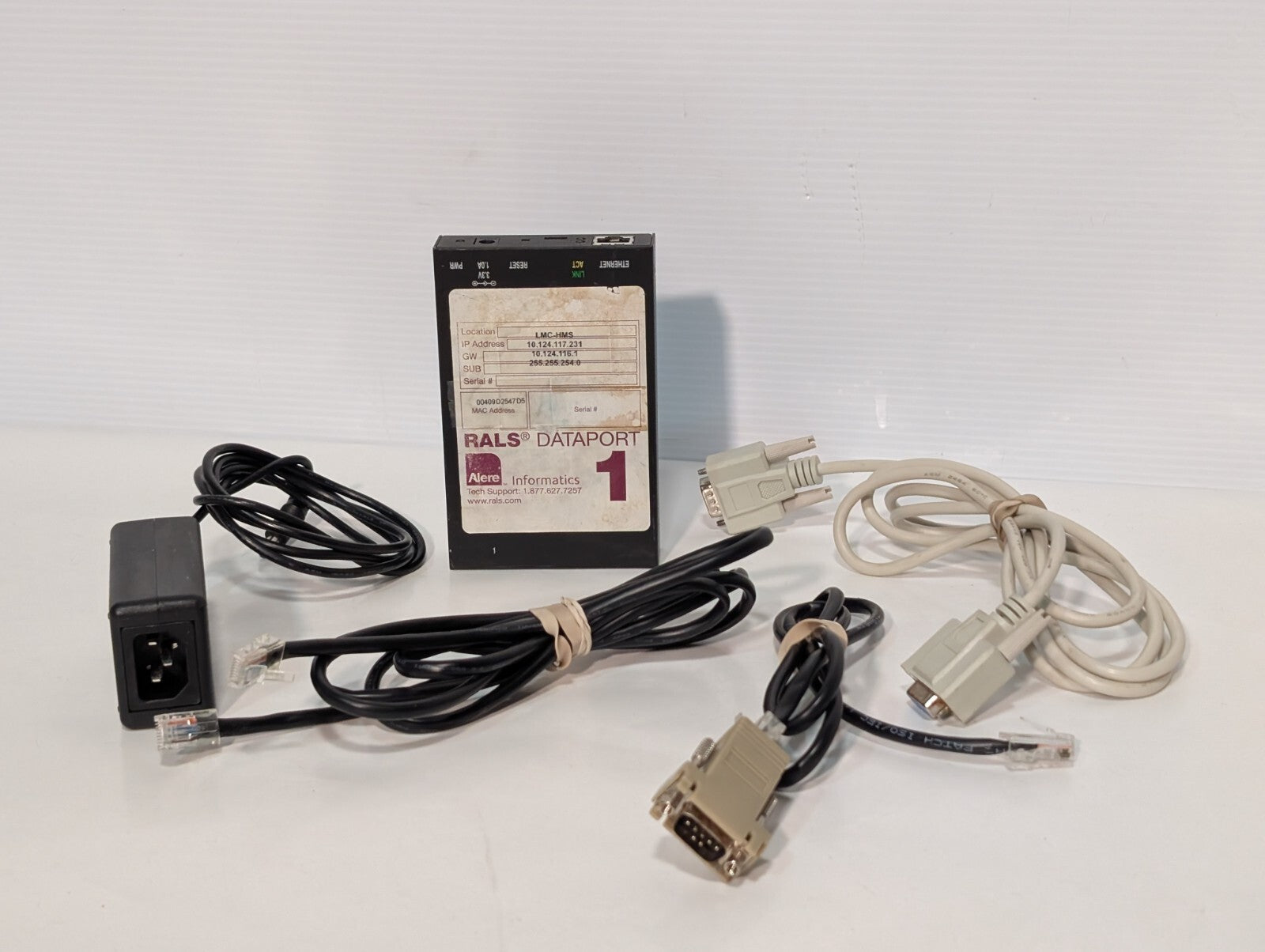 Abbott RALS Dataport1 POCT Device Server, Ethernet, Power Adapter, Peripherals