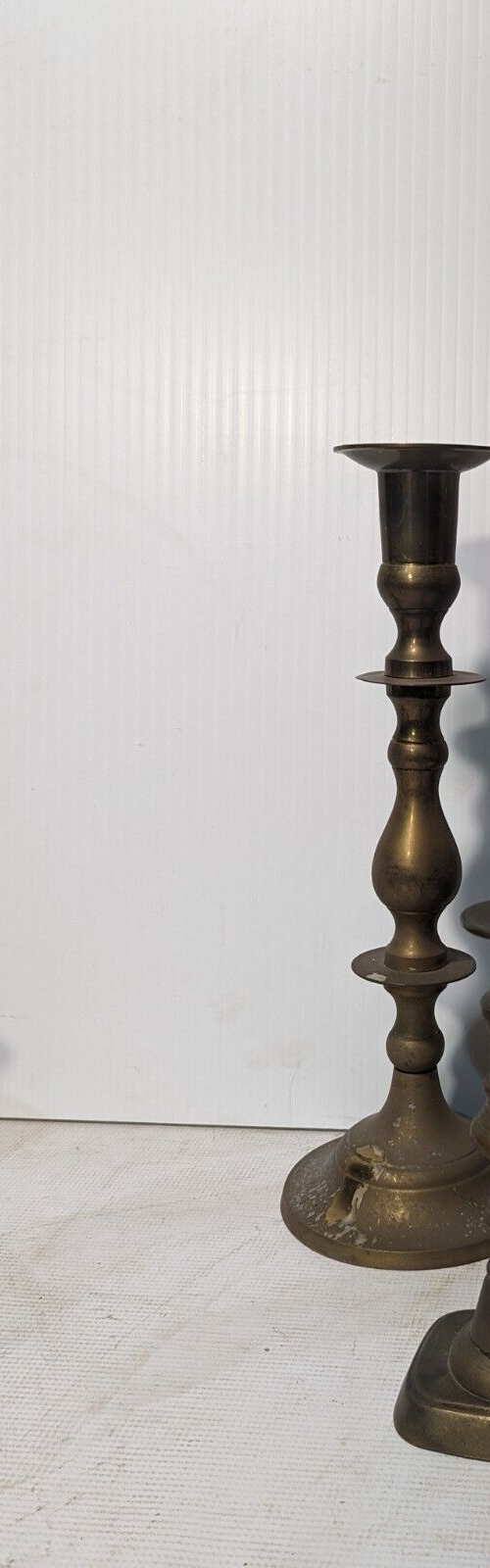 Vintage Victorian Bronze Candle Holder Candlestick, 16"x6" - Free Shipping