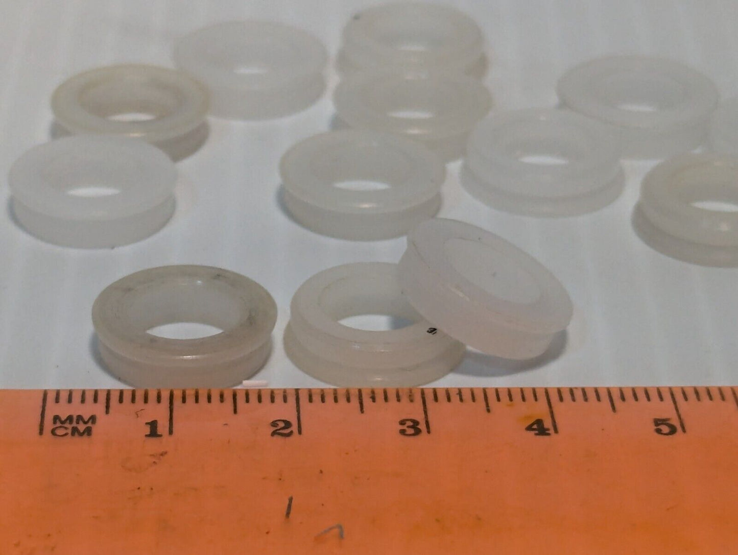 Clear White Plastic Rubber Grommets Quantity 14 - Free Shipping