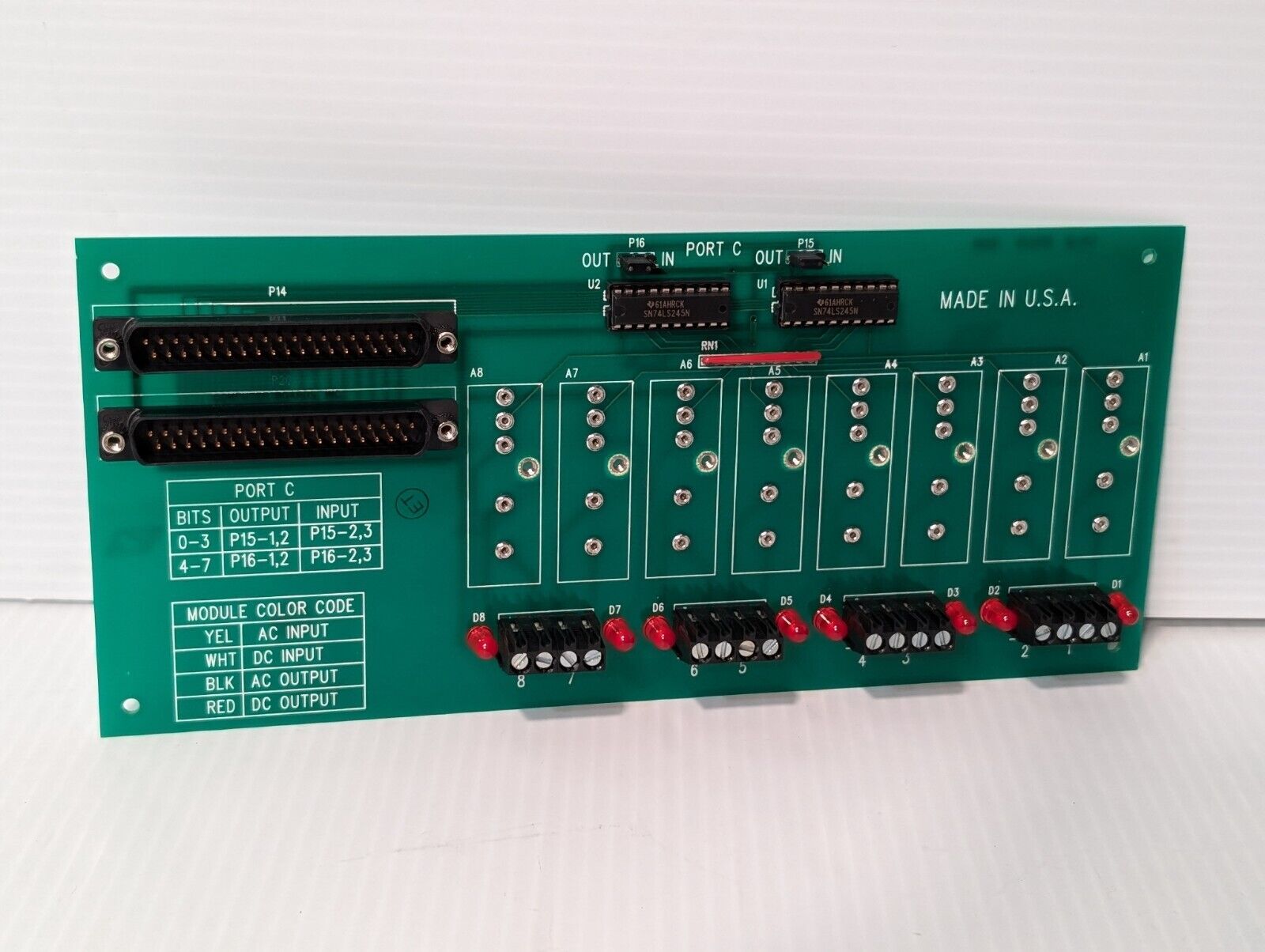 Unbranded Input\Output Circuit Board, SSR-RACK08, P1-0 SRV 1306  - Free Shipping