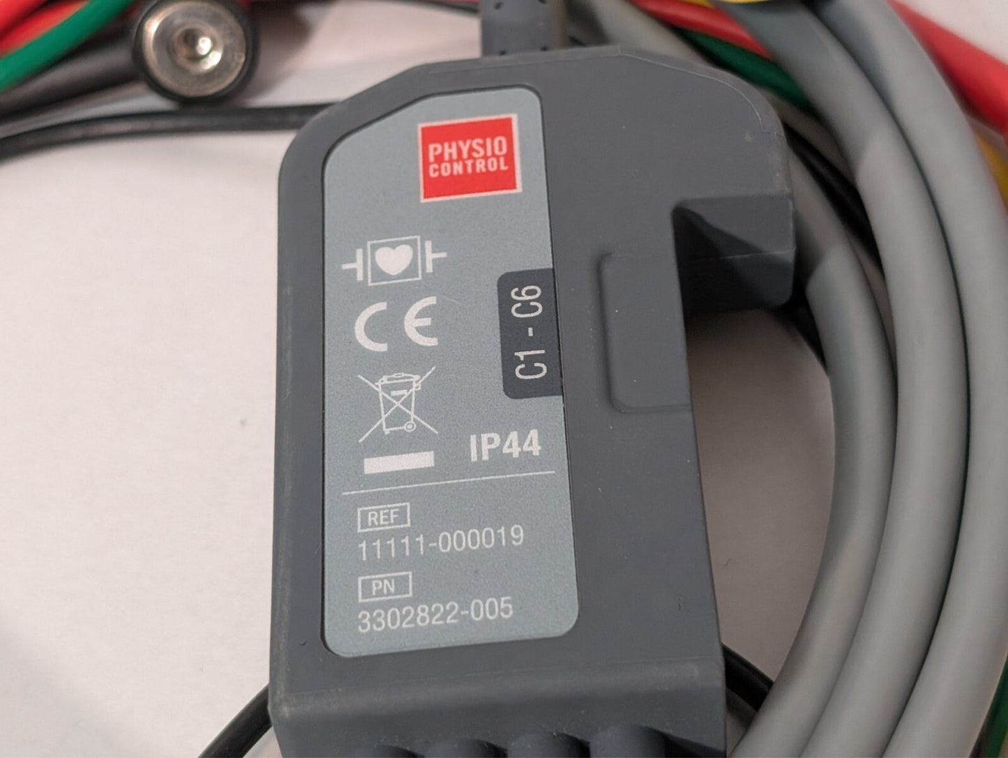 (1) Physio Control 4-wire Limb Cable REF: 11111-000019 PN: 3302822-005 ECG Cable