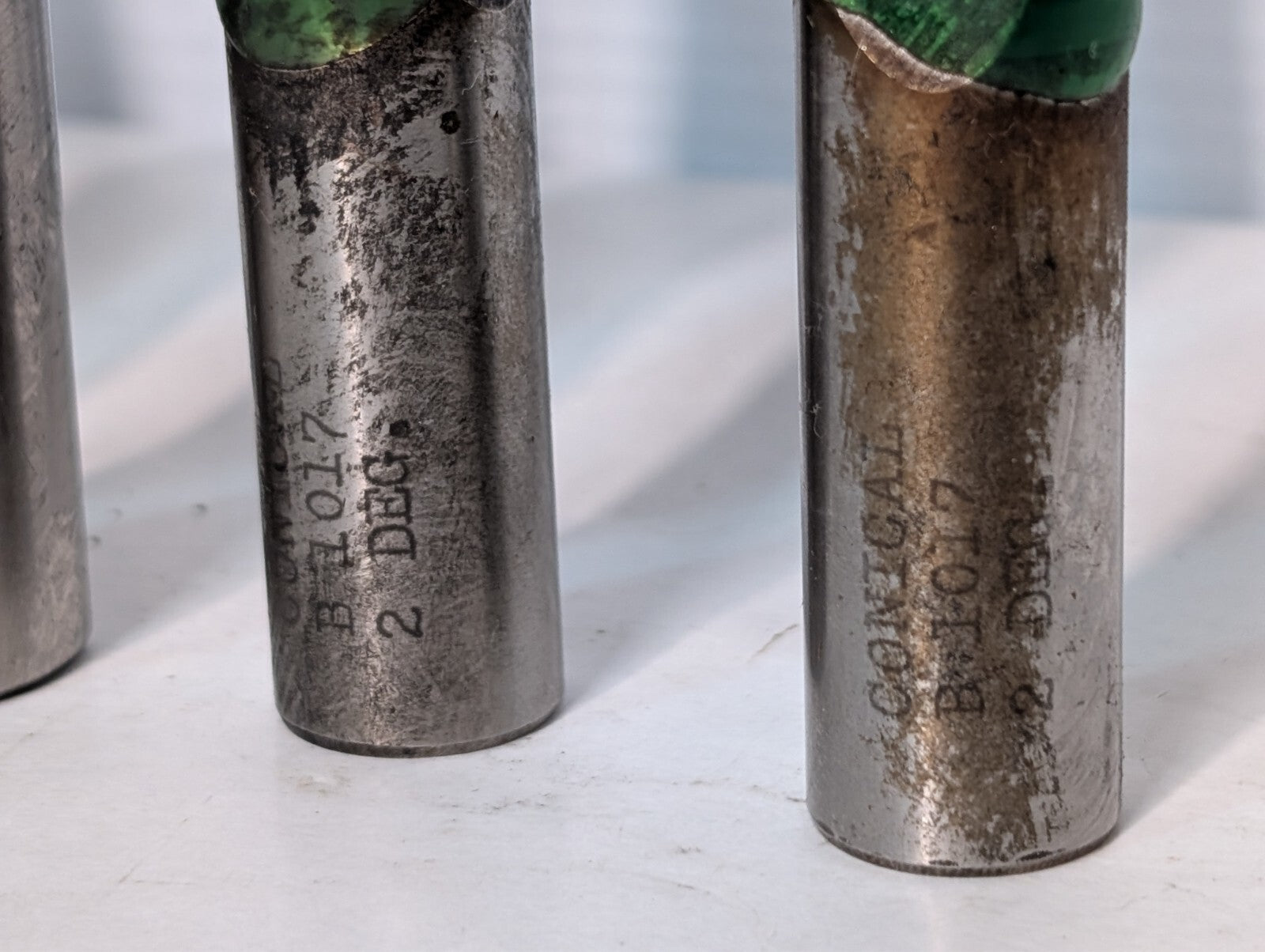 (2) Conical B-1017 2 Deg Tapered End Mill (Smallest 2 in main photo)