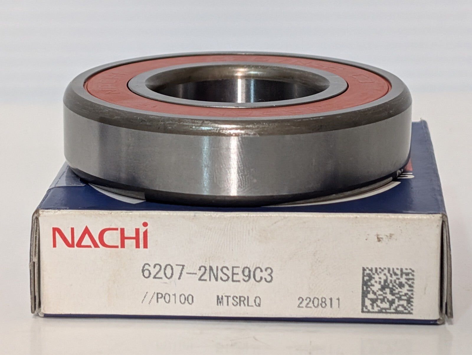 (2) NACHI 6207 2NSE9 C3 DEEP GROOVE BALL BEARING, RUBBER SEALED 35X72X17mm 2RS
