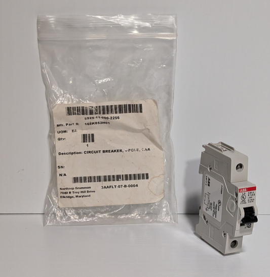 ABB S201U-K1,6 Circuit Breaker, 162K852H01, 1-Pole, 240 VAC, 50/60Hz, E212323