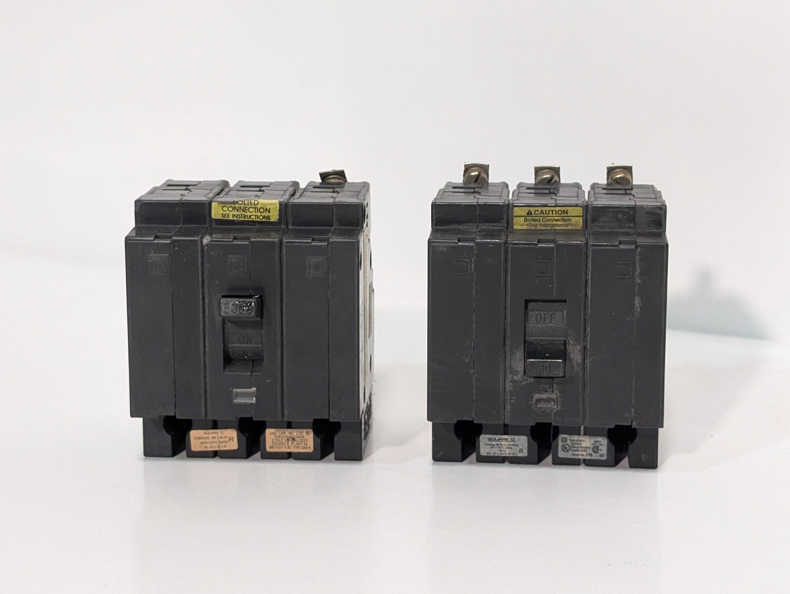 Square D EHB34030 Series 2 Circuit Breaker, 3-Pole, 30A, Bolt-On, Made in USA