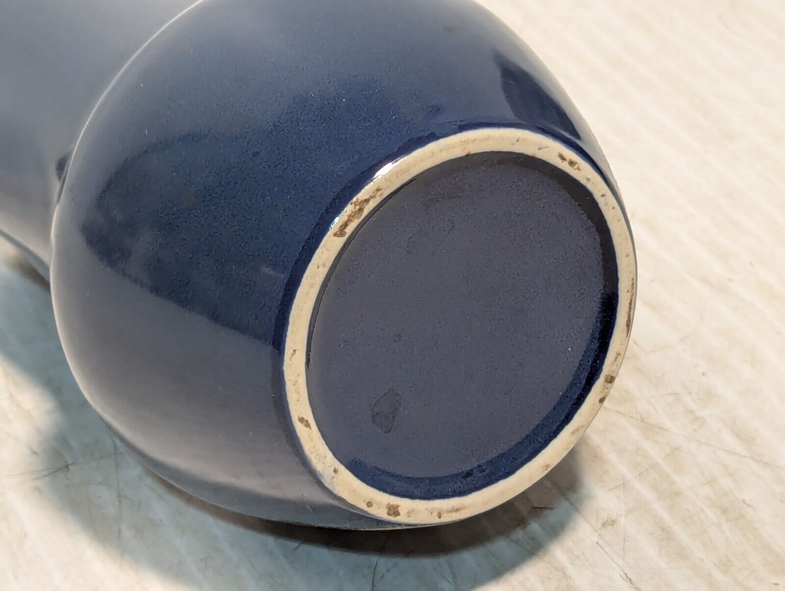 Antique, Dark Blue Ceramic, Teapot Vase, Elongated Handle - Free Shipping