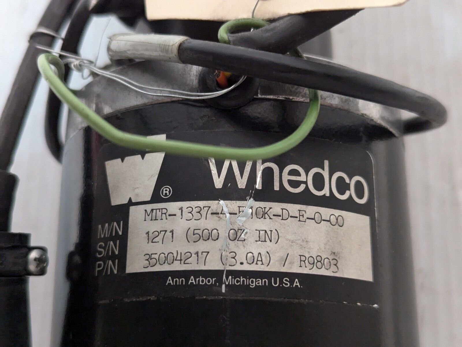 Whedco MTR-1337-4-E10K-D-E-0-00 Stepper Motor 35004217 With Encoder - Free Ship